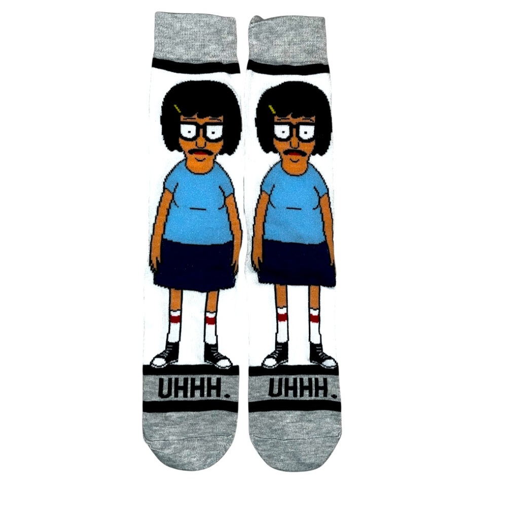 Bob’s Burgers Character Tina Belcher Graphic Socks NWT